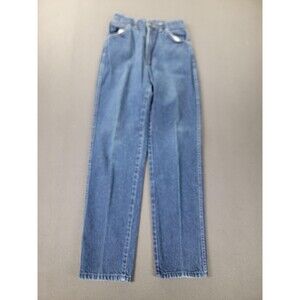 Vintage Wrangler Jeans Womens 9 Blue‎ High Rise Straight Leg Made in USA 90s